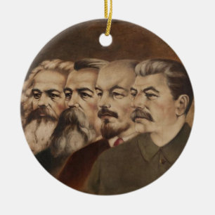 Adorno De Cerámica Marx, Engels, Lenin, y Stalin
