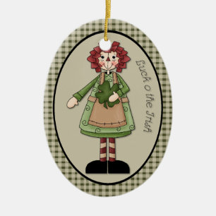 Adorno De Cerámica Marzo "Luck O' the Irish" Annie Ornament
