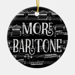 Adorno De Cerámica Más baritone Chalkboard - Cantante blanco negro