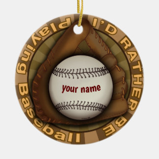 Adorno De Cerámica Más bien jugar al béisbol