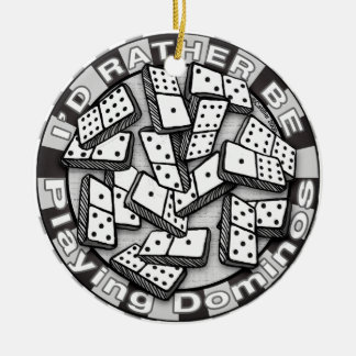 Adorno De Cerámica Más bien tocar dominoes