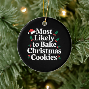 Adorno De Cerámica Más Probable De Hornear Galletas De Navidad Famili