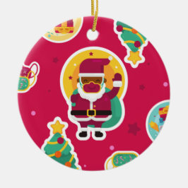 Adorno De Cerámica máscara de cara de covita santa negra