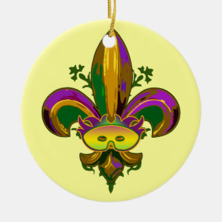 Adorno De Cerámica Máscara de la flor de lis