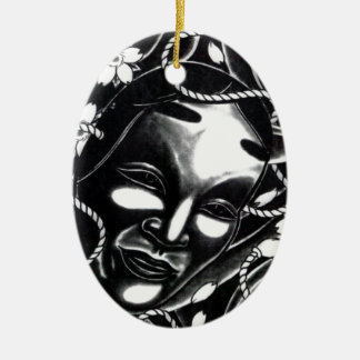 Adorno De Cerámica Máscara de Oni Kabuki
