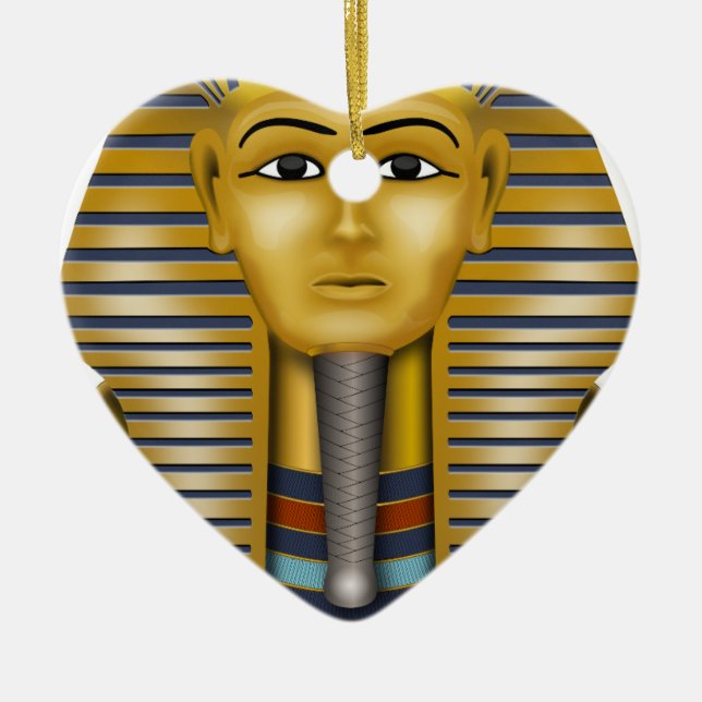 Adorno De Cerámica Máscara egipcia de Tutankhamun (Frente)