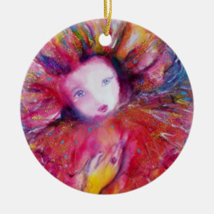 Adorno De Cerámica MÁSCARA EN ROJO, Monograma