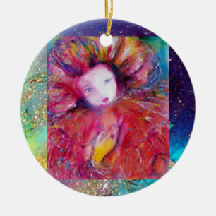 Adorno De Cerámica MÁSCARA EN ROJO, Monograma