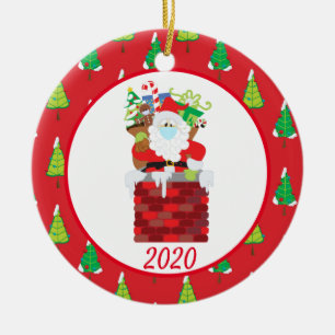 Adorno De Cerámica Máscara facial de Navidad Santa Lindo 2020