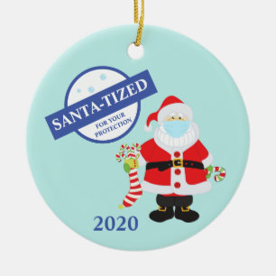 Adorno De Cerámica Máscara facial de Navidad Santa Santificado Divert