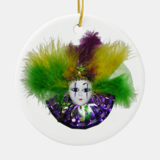 Adorno De Cerámica Máscara mardi gras morada