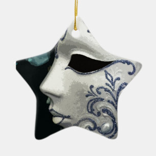 Adorno De Cerámica MASCARADA 2 (azul)