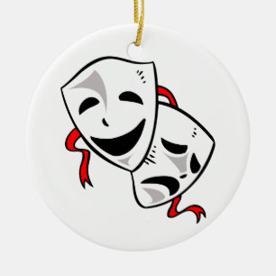 Adorno De Cerámica Máscaras de drama