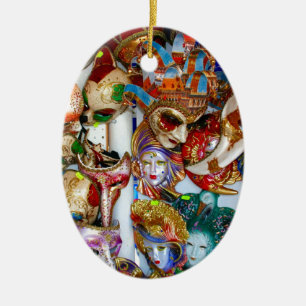 Adorno De Cerámica Máscaras de Venecia