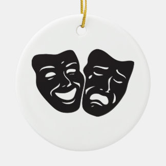 Adorno De Cerámica Máscaras del teatro del drama de la tragedia de la