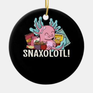 Adorno De Cerámica Mascota Axolotl Snaxolotl Aperitivo Cuto Paleontól