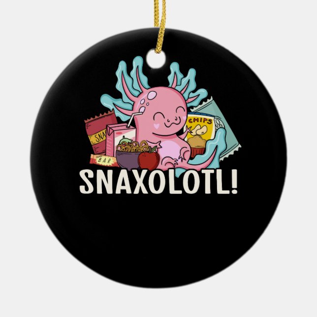 Adorno De Cerámica Mascota Axolotl Snaxolotl Aperitivo Cuto Paleontól (Frente)