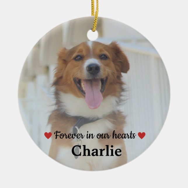 Adorno De Cerámica Mascota conmemorativo mascota Pérdida Keepsake Gif (Frente)