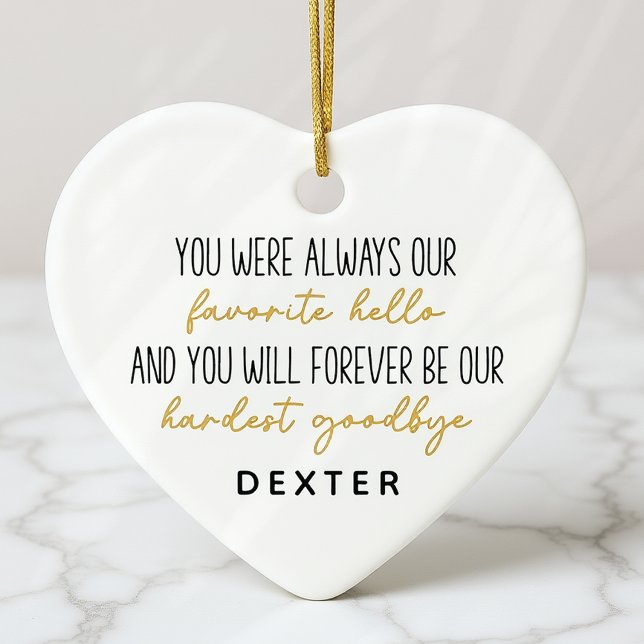 Adorno De Cerámica Mascota de Adiós favorito. Foto conmemorativa (Subido por el creador)