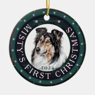 Adorno De Cerámica Mascota de circulo cerámico personalizado navidad 