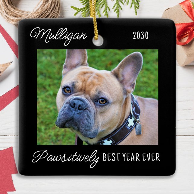 Adorno De Cerámica Mascota de Navidades de Cuarentena Negra Perro Cut (Subido por el creador)