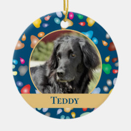 Adorno De Cerámica Mascota de patrón de impresión de traza colorida