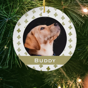 Adorno De Cerámica Mascota de perro moderno foto Navidades de patrone