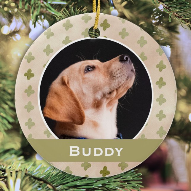 Adorno De Cerámica Mascota de perro moderno foto Navidades de patrone (Subido por el creador)