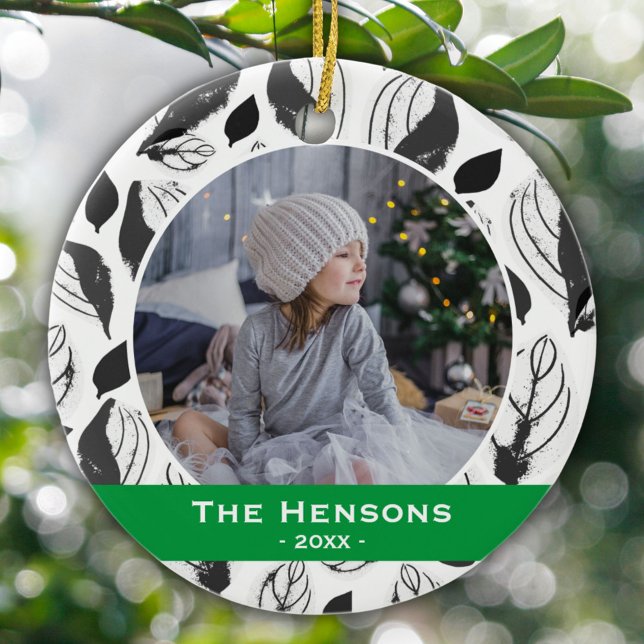 Adorno De Cerámica Mascota de perro moderno foto Navidades del patrón (Subido por el creador)