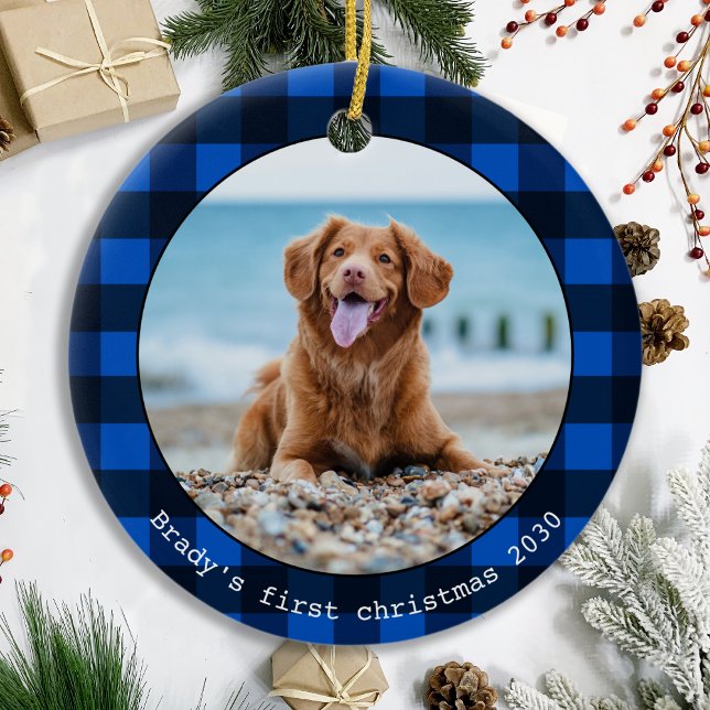 Adorno De Cerámica Mascota de perro personalizado Foto Navidades de e (Subido por el creador)
