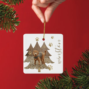 Adorno De Cerámica Mascota de Personalizado de bosques de pinos foto 