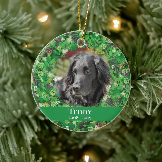 Adorno De Cerámica Mascota de Wreath de vacaciones (Árbol)