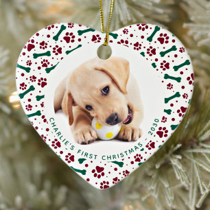 Adorno De Cerámica Mascota Dog 2 Fotografia Imprime Navidades persona