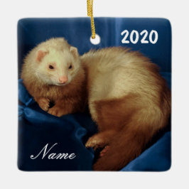 Adorno De Cerámica Mascota Ferret personalizado