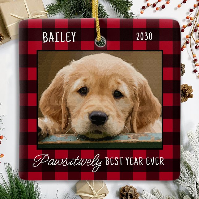 Adorno De Cerámica Mascota Foto Perro Cachorro Fotos Navidades De Búf (Subido por el creador)