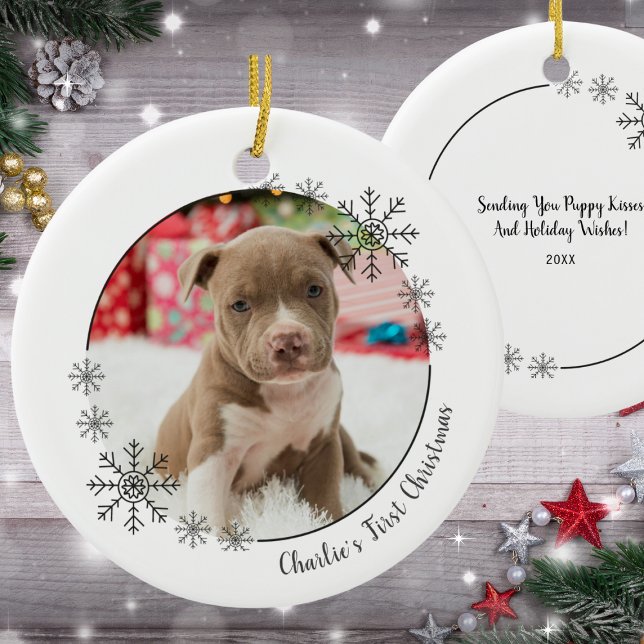 Adorno De Cerámica Mascota fotográfico Primera Navidad (Subido por el creador)