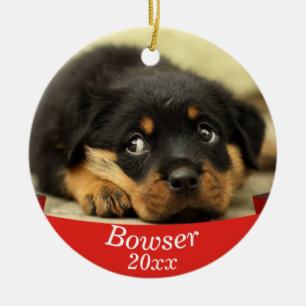 Adorno De Cerámica Mascota lindo con Navidades de citas