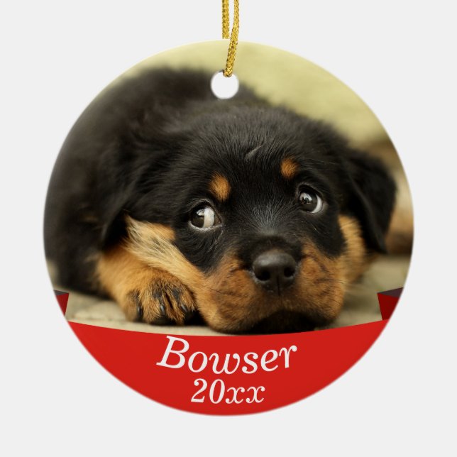 Adorno De Cerámica Mascota lindo con Navidades de citas (Frente)