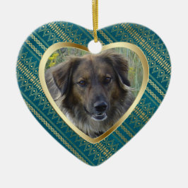 Adorno De Cerámica Mascota Memorial Patrón Azteca Heart Keepsake