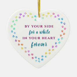 Adorno De Cerámica Mascota Paws Memorial Añadir nombre Año Keepsake N