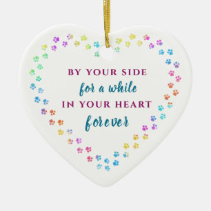 Adorno De Cerámica Mascota Paws Memorial Añadir nombre Año Keepsake N