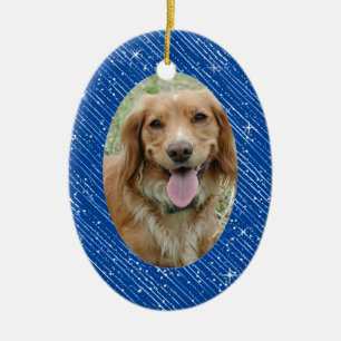Adorno De Cerámica Mascota Perro conmemorativo Navidades de fotografí