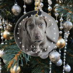 Adorno De Cerámica Mascota Perro Gato Foto Mínimo Vías Círculo<br><div class="desc">Este diseño puede ser personalizado en el área proporcionada cambiando la foto y/o el texto. O puede personalizarse haciendo clic en Personalizar esta plantilla y, a continuación, eligiendo la opción de hacer clic en el personalizar y eliminando o cambiando el color del fondo, agregando texto, cambiando el color o estilo...</div>