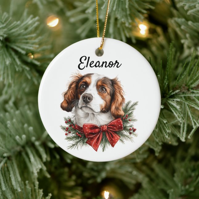 Adorno De Cerámica Mascota personalizada Kooikerhondje (Árbol)