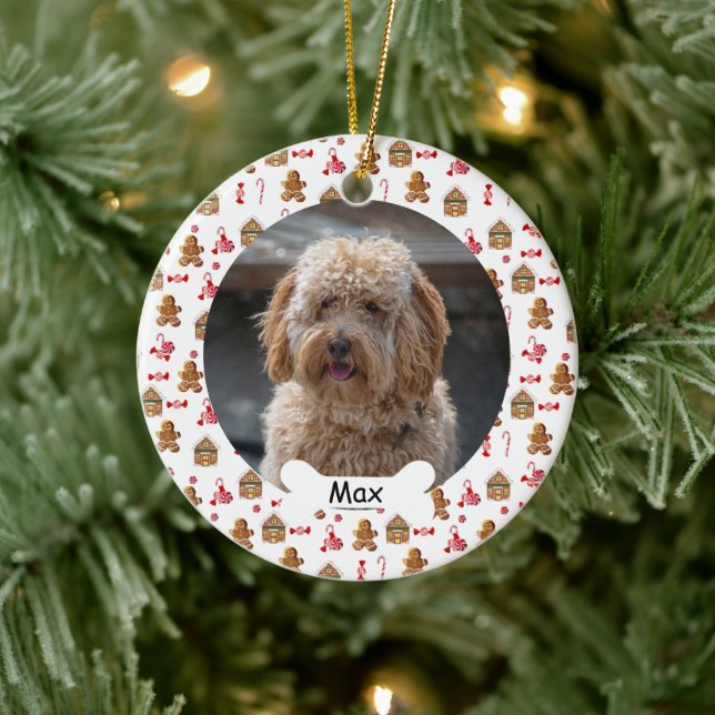 Adorno De Cerámica Mascota Personalizado de cocina foto de perro (Árbol)