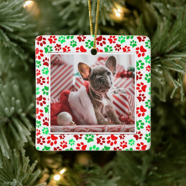 Adorno De Cerámica Mascota personalizado Foto Navidades de impresión  (Árbol)