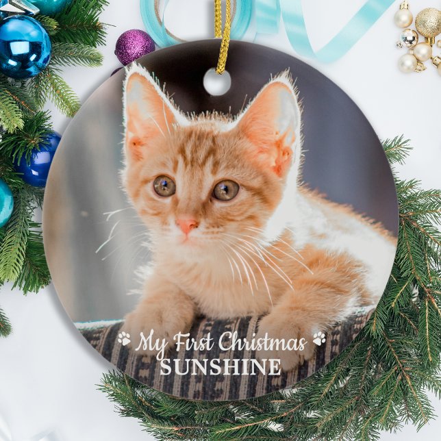 Adorno De Cerámica Mascota personalizado Kitten Photo Cat Primera Nav (Subido por el creador)