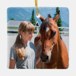 Adorno De Cerámica Mascota personalizado mejor foto de caballo