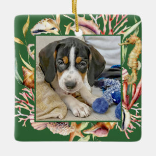 Adorno De Cerámica Mascota personalizado Navidades de Photo Beach