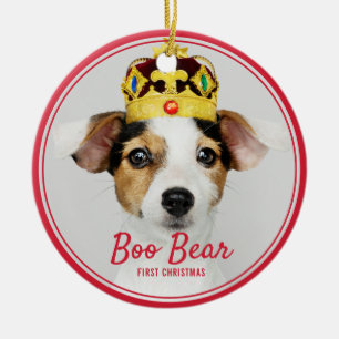 Adorno De Cerámica Mascota Primer Día de Recuerdo de Navidad